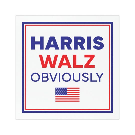Discover Harris Walz Obviously -- car magnet