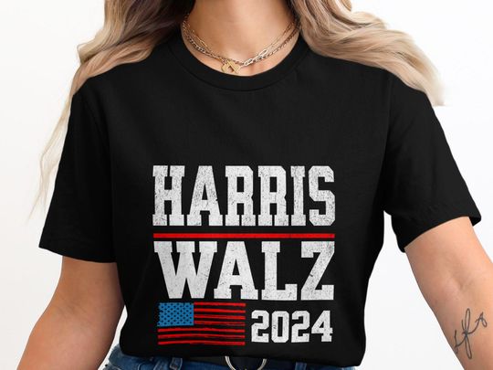 Discover Harris Walz 2024 T-Shirt, Harris Walz Supporter Tee, Election 2024 Shirt