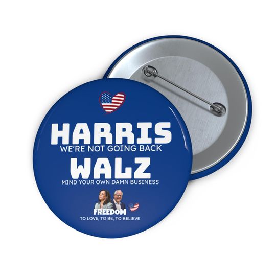 Discover Harris Walz Campaign Button