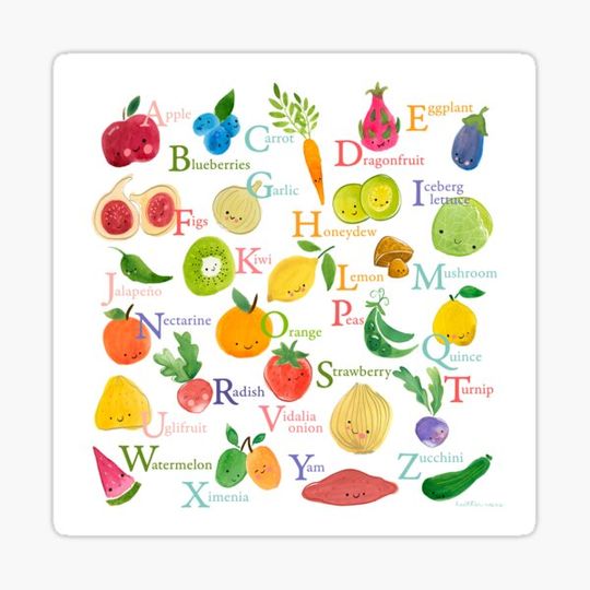 Discover Fruit and Veggie Alphabet