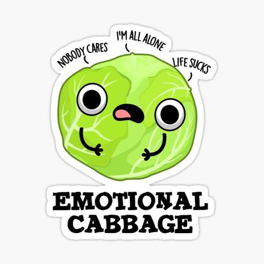 Discover Emotional Cabbage Funny Veggie Puns