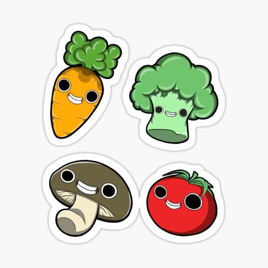 Discover Vegetable Sticker Pack Set