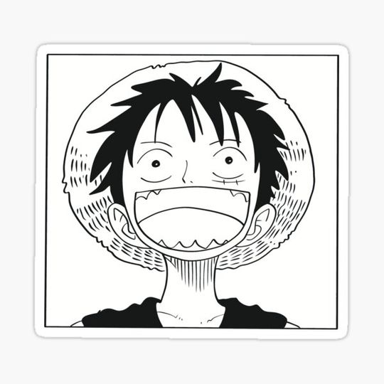 Discover One Piece Luffy Manga B/W