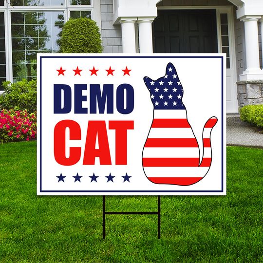 Discover Democat, Kamala Harris 2024 Yard Sign, Coroplast Harris For President 2024 Lawn Sign