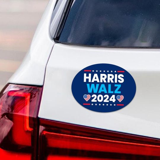 Discover Harris Walz 2024 Car Magnet, Harris For President 2024 Vehicle Magnet