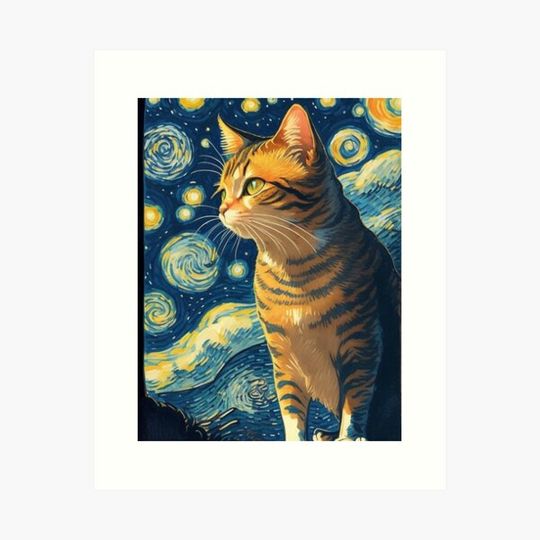 Discover Van gogh Style Cat