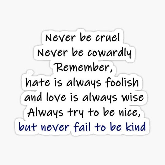 Discover never fail to be kind (colour)