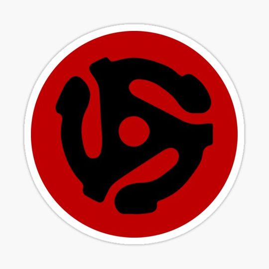 Discover 45 Record Adapter Black on Red - Vinyl Lovers