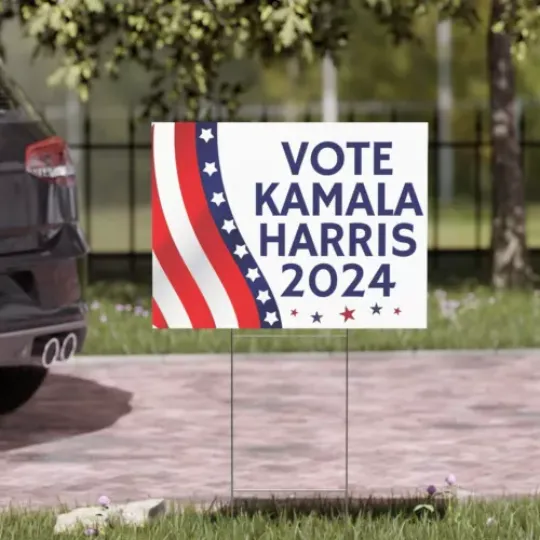 Discover Vote Kamala Harris 2024 For President Vote Democratic Party Yard Sign
