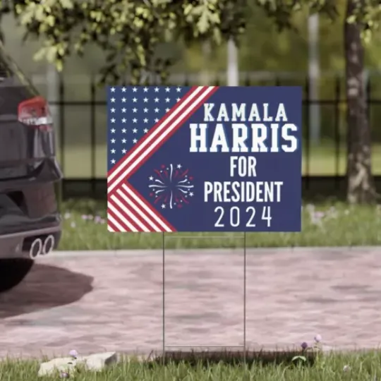 Discover Kamala Harris For President Vote Democratic Party 2024 Election Yard Sign
