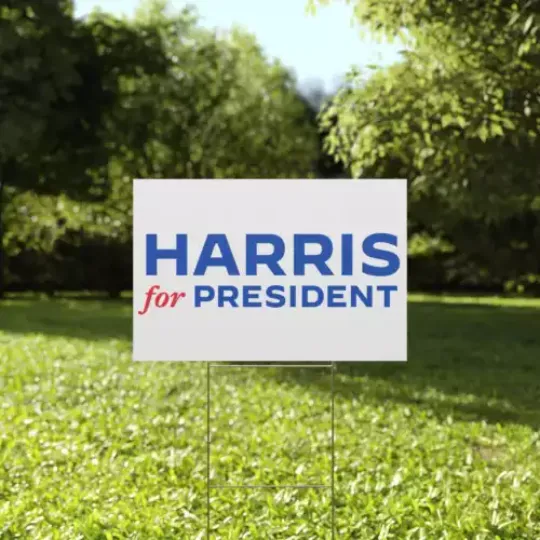 Discover Kamala Harris For President 2024 Election Democrat Party Vote Blue Yard Sign