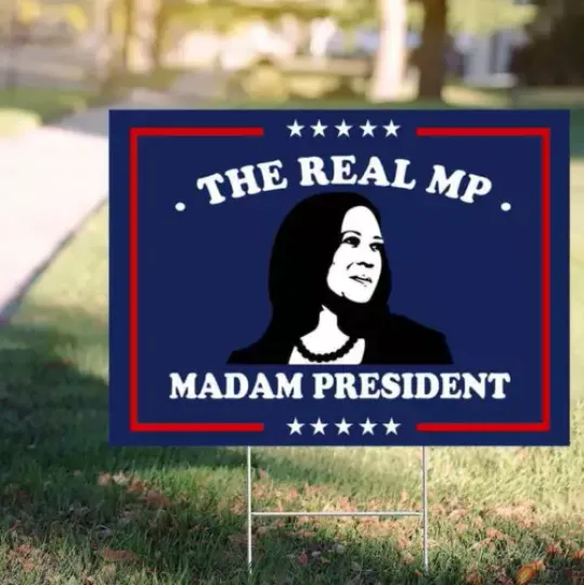 Discover Kamala Harris The Real MP Madam President Election 2024 Yard Sign