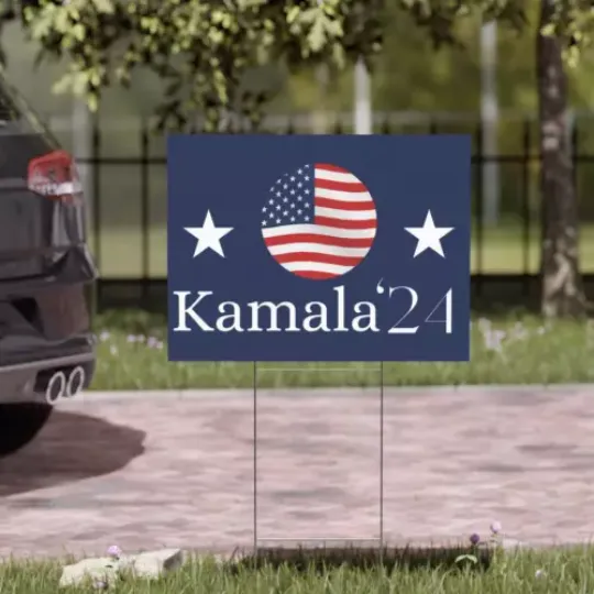 Discover Kamala 2024 Breaking Barriers I'm With Her Madam President Yard Sign