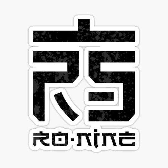 Discover Black R-9 Ronine Kanji Logo