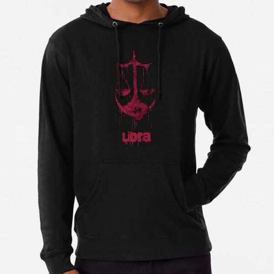 Discover Crimson Scales - Libra Zodiac Grunge Design
