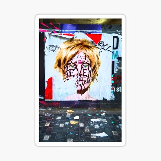 Discover London graffiti wall. Street art for home decoration.