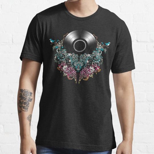 Discover Grow - Music tee with Vintage Record