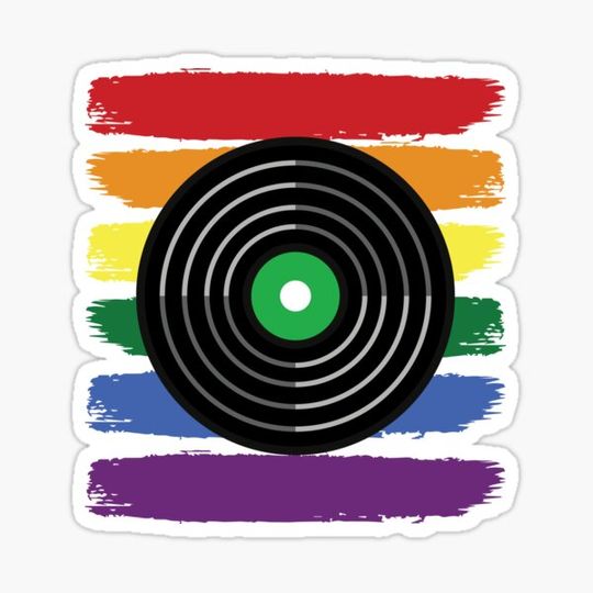 Discover Record Collector and LGBT Rainbow Vinyl Turntable Music