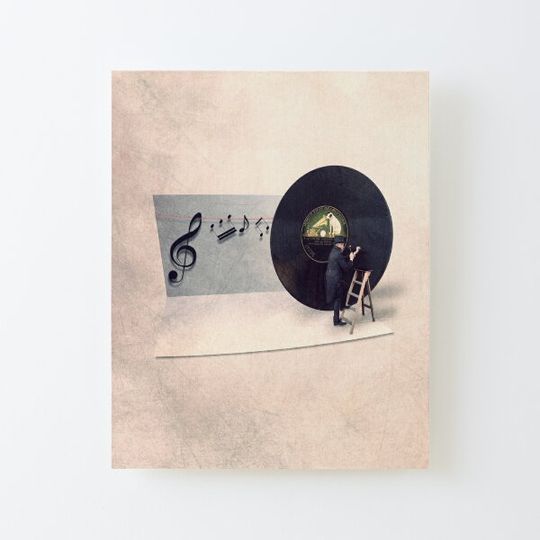 Discover old vinyl record print