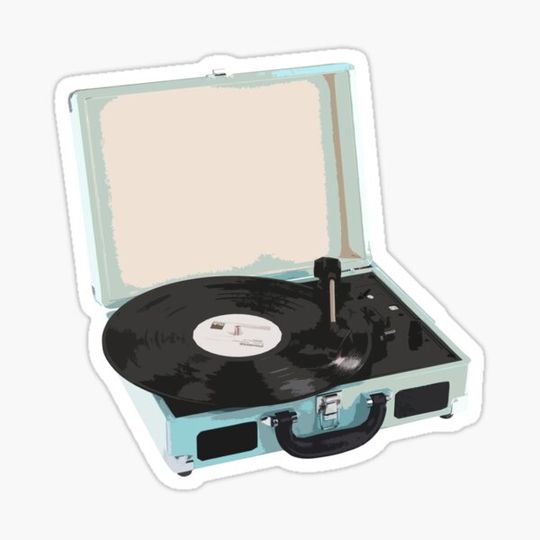 Discover Cute Vinyl Player Blue