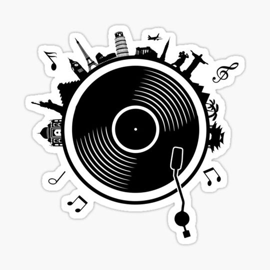 Discover Vinyl Globe Vintage Turntable Record Player Music