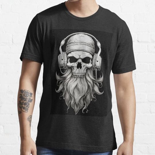 Discover Skull Beard with Headphone