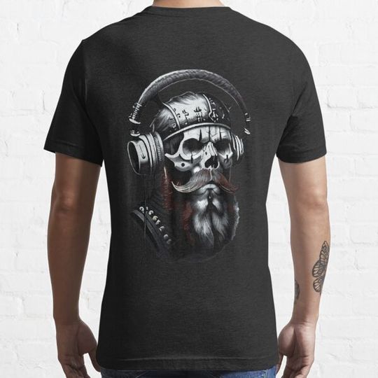 Discover Viking Vintage Skull Beard With Headphone