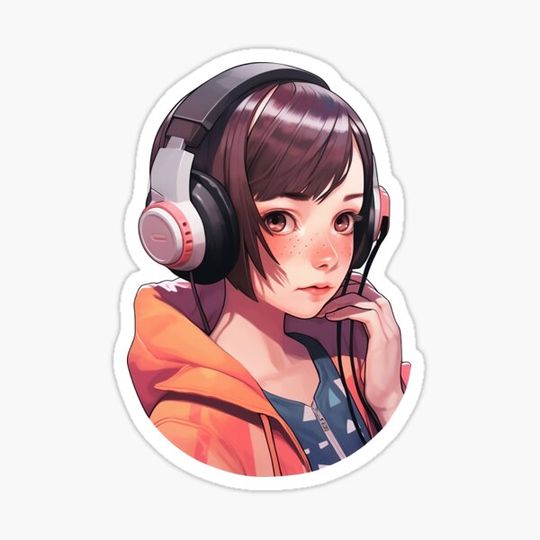 Discover Cute headphone anime girl