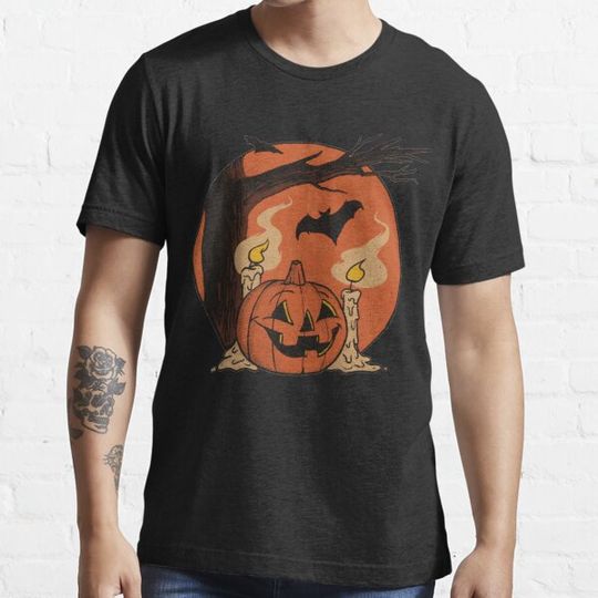 Discover Vintage Pumpkin Scene Halloween