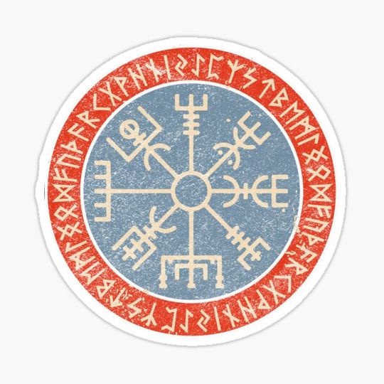 Discover Viking Compass Vegvisir - Wotan Norse Mythology design