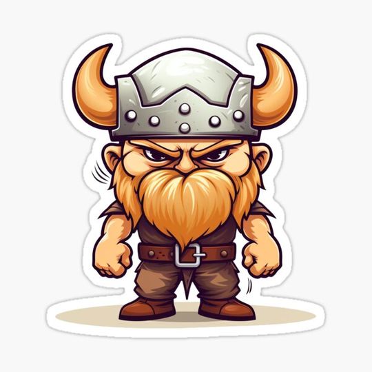 Discover Cute little angry Viking