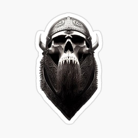Discover Bearded Viking skull