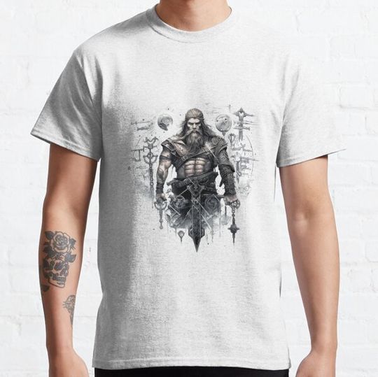 Discover Viking Warrior. Detailed tattoo Style Artwork