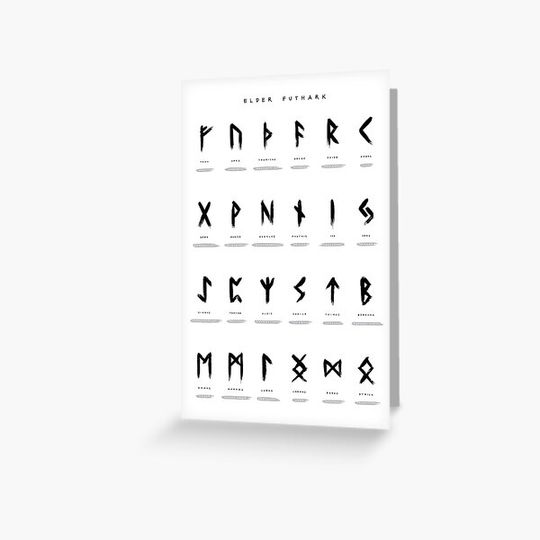 Discover RUNES white | Viking Scandinavian Old Norse Elder Futhark Runes