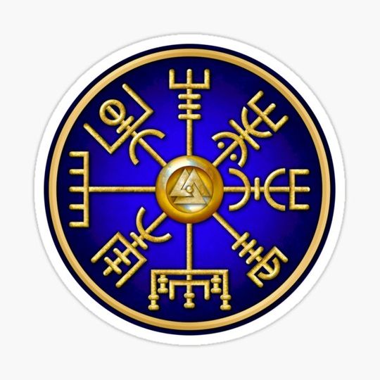 Discover Norse Vegvisir Viking Compass - Blue