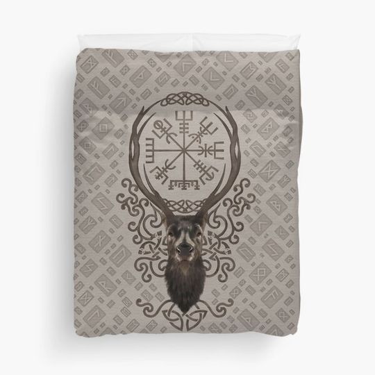 Discover Deer and Vegvisir - Viking Navigation Compass