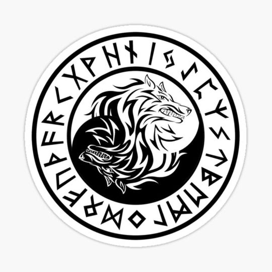Discover Runic Circle Wolf Fenrir