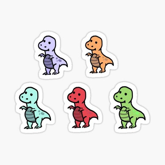 Discover Colorful Dinosaurs Sticker Bundle