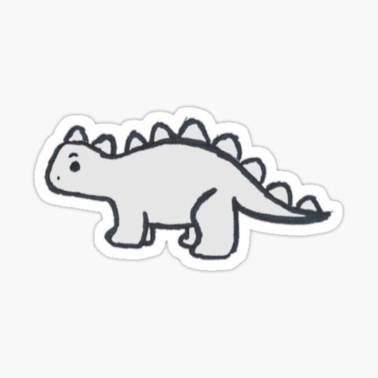 Discover Sketchosaurus (stegosaurus sticker)
