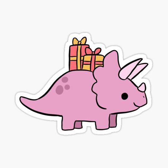 Discover Cute christmas dinosaur illustration