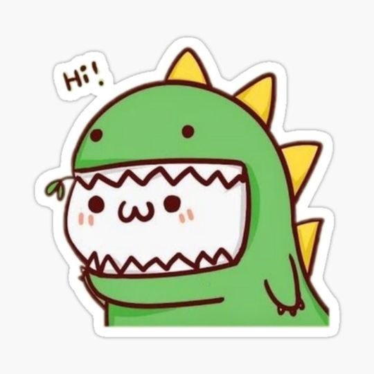 Discover Cute Brontosaurus Cottagecore Dinosaur - Watermelon Sticker - Hydroflask Dino Laptop Water Bottle