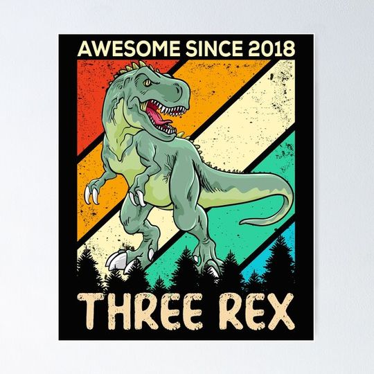 Discover Awesome Since 2018 Dinosaur Present