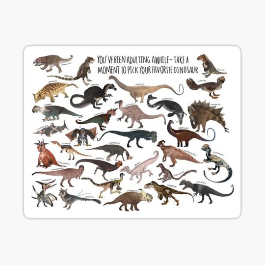 Discover Pick Your Favorite Dinosaur Poster