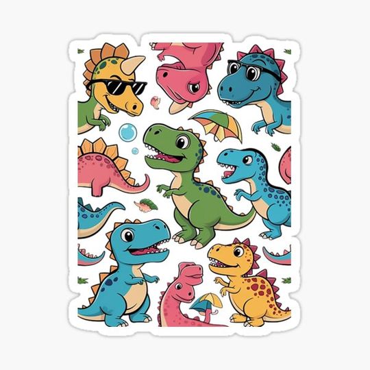 Discover Cute Baby Dino Collage