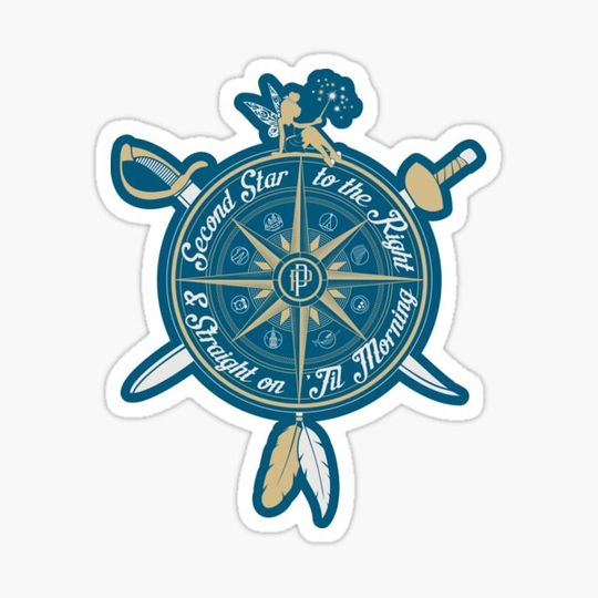Discover Never Grow Up (Sticker - Blue)