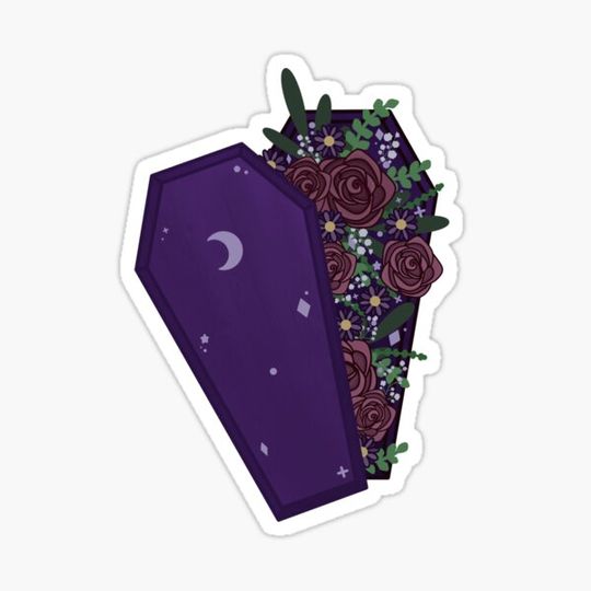 Discover Gothic Purple Floral Coffin