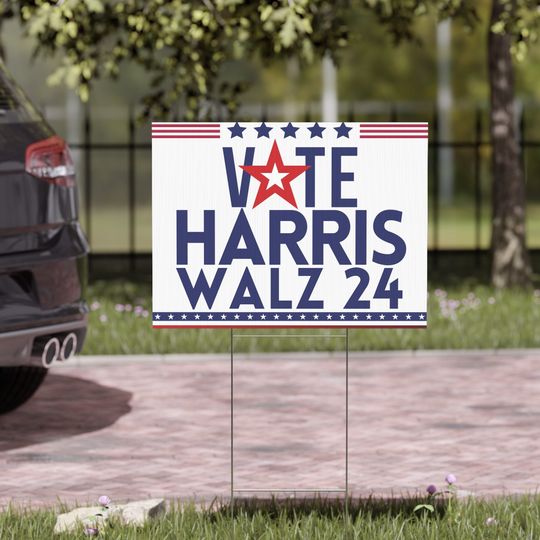 Discover Vote Harris & Walz 24 New Yard Sign, Presidential Campaign Sign