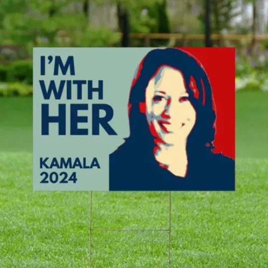 Discover Kamala Harris 2024 for President Yard Sign Democrat Sign