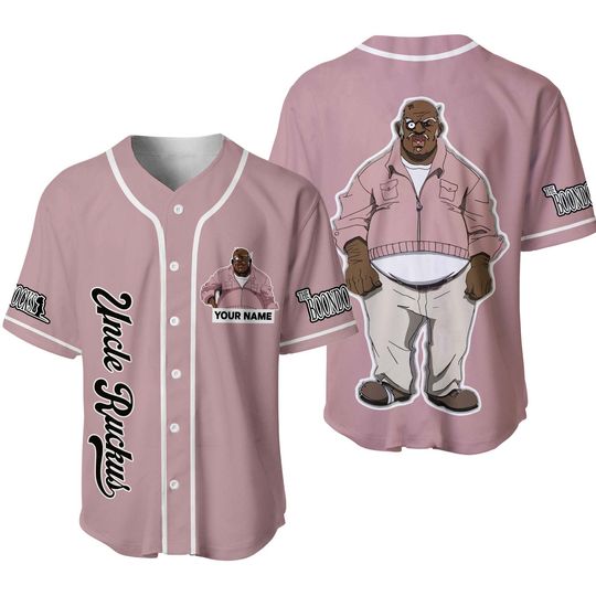 Discover Custom Cartoon Boondocks Uncle Ruckus Pink Simple Baseball Jersey