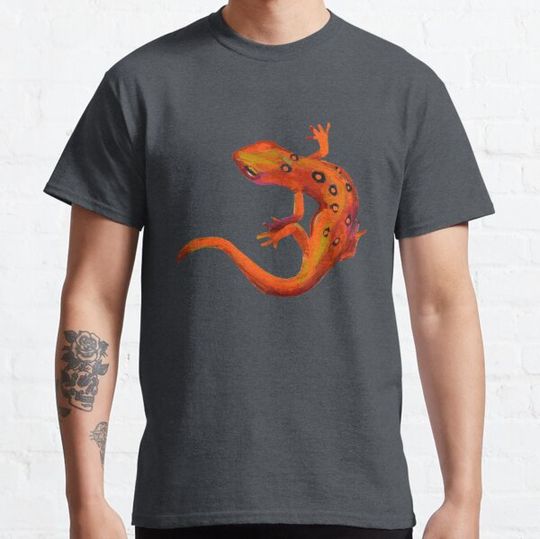 Discover Eastern Newts Orange on Blue by Robert Phelps